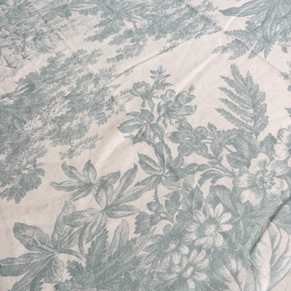 Vintage Pottery Barn Matine Blue Toile Fabric for Curtains/Pillows Multiple - Picture 3 of 8